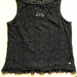 Abercrombie Fitch navy lace tank top